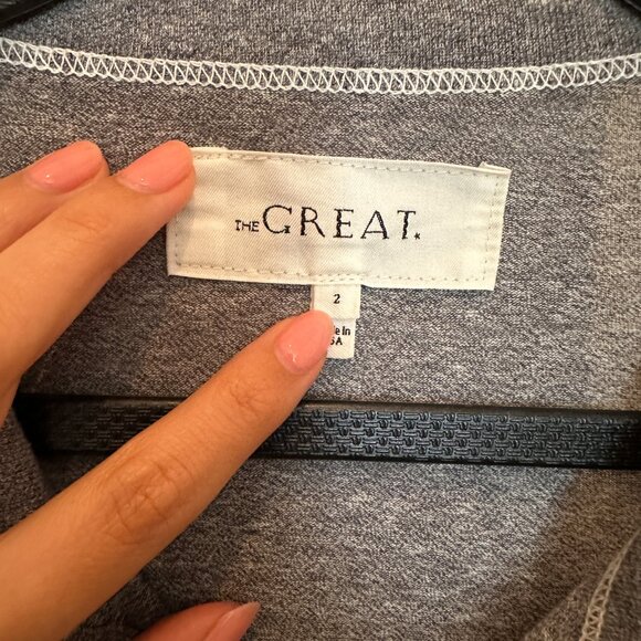 The Great Shrunken Henley Heather Gray Size Medium - Picture 5 of 7